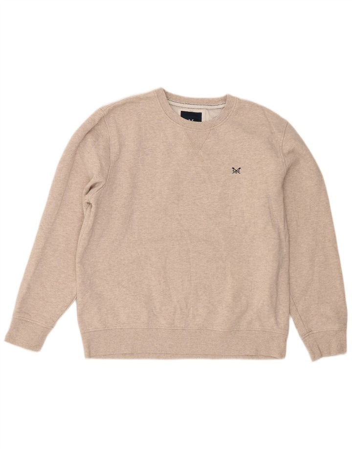 Crew Clothing Felpa da uomo Maglione XL Cotone beige