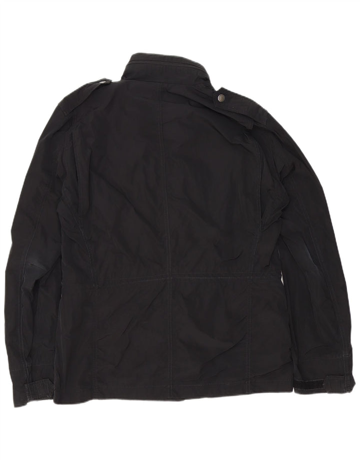 CALVIN KLEIN JEANS Mens Hooded Military Jacket UK 38 Medium Black