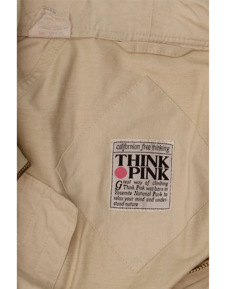 THINK PINK Giacca utilitaria da uomo IT 50 Large Beige