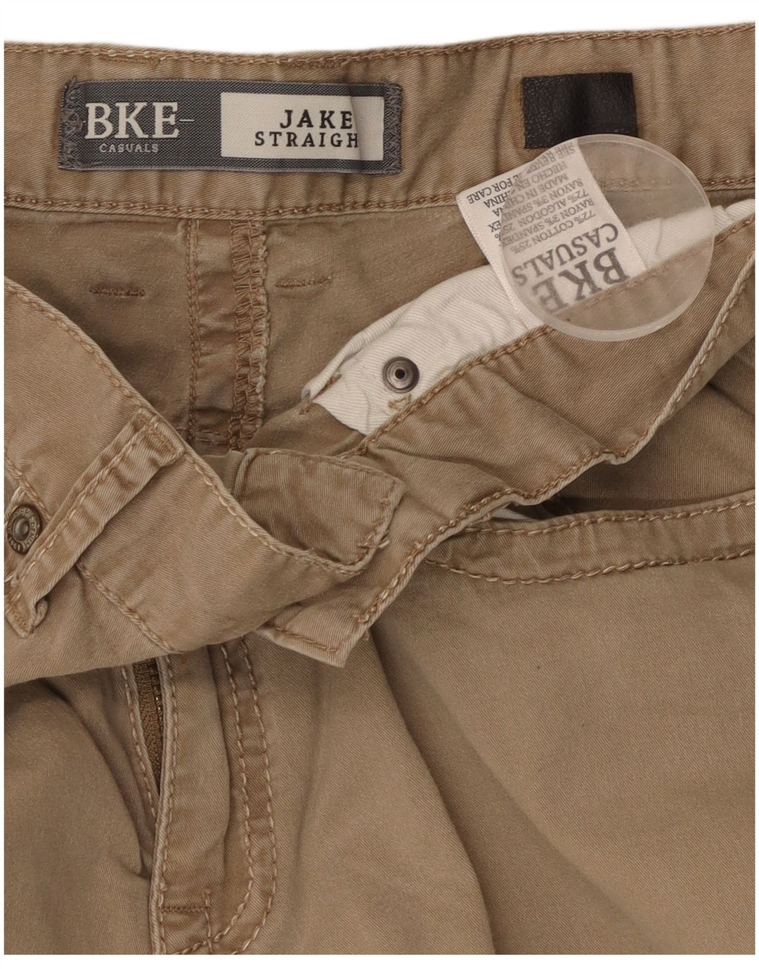 Pantaloncini casual Jake da uomo BKE W32 cotone beige medio