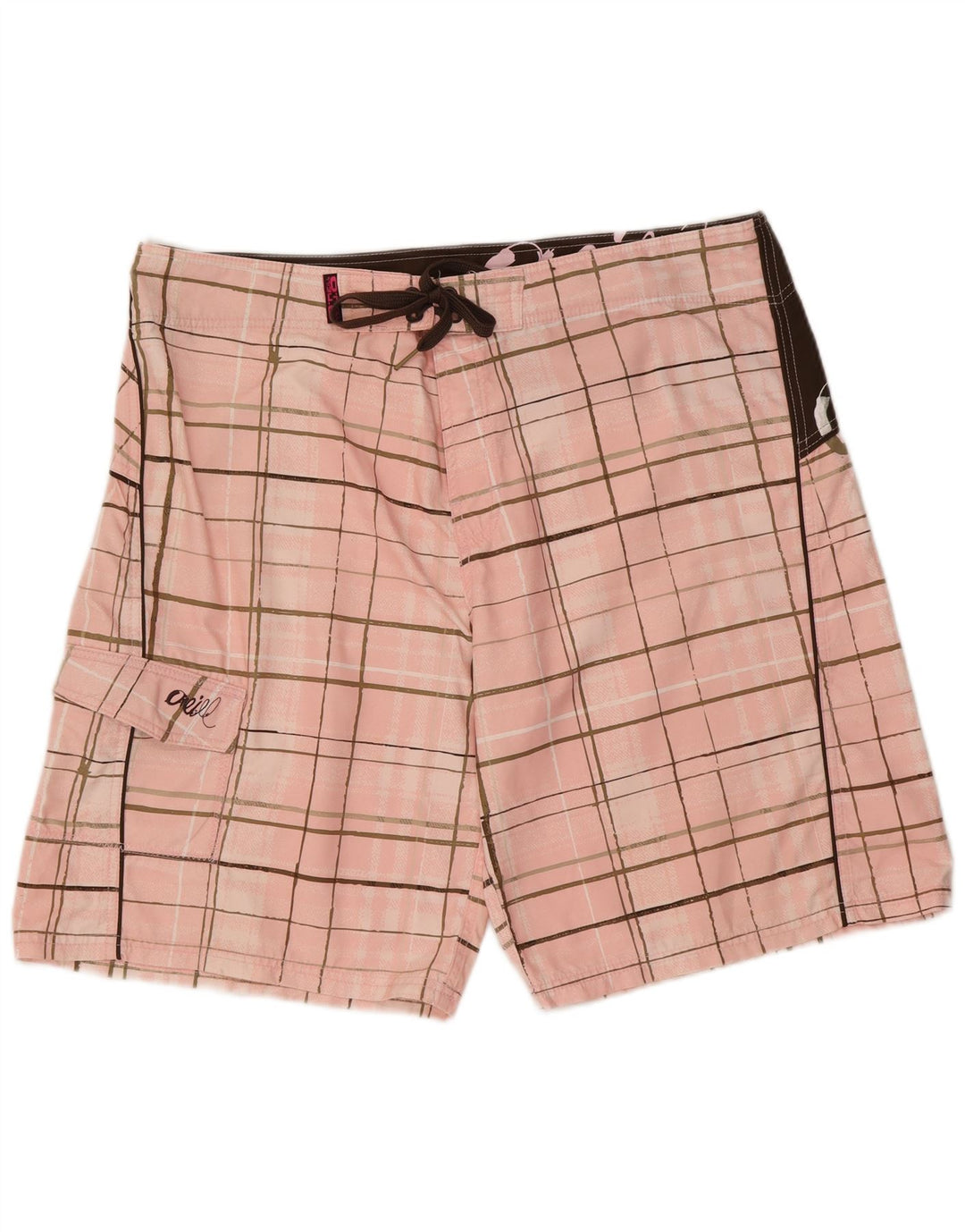 Pantaloncini da bagno da uomo O'Neill XL rosa a quadri