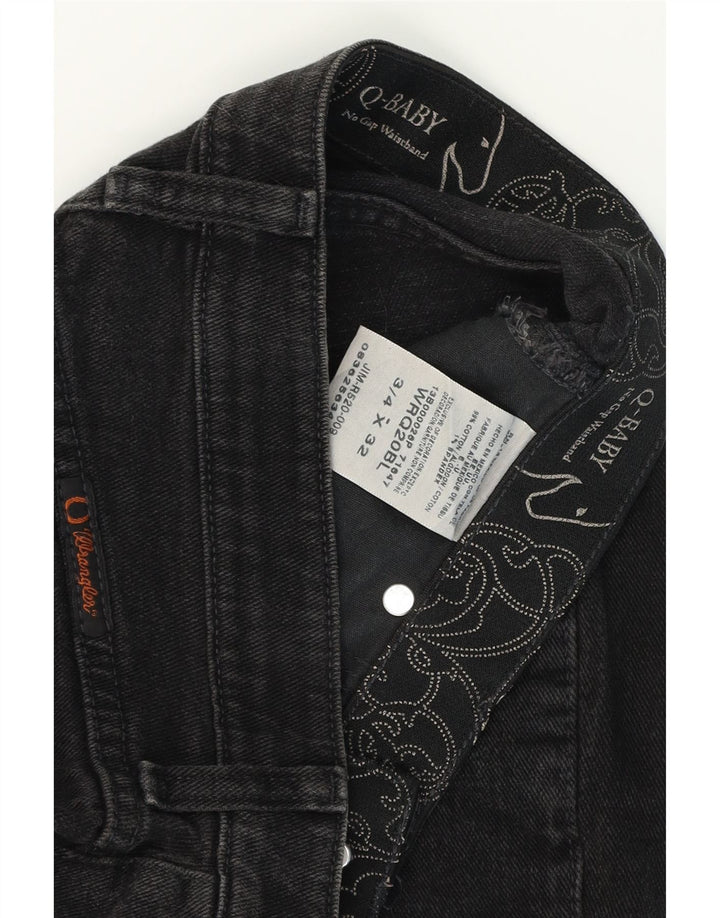 WRANGLER Womens Cropped Jeans W34 L24 Black Cotton Vintage Wrangler and Second-Hand Wrangler from Messina Hembry 