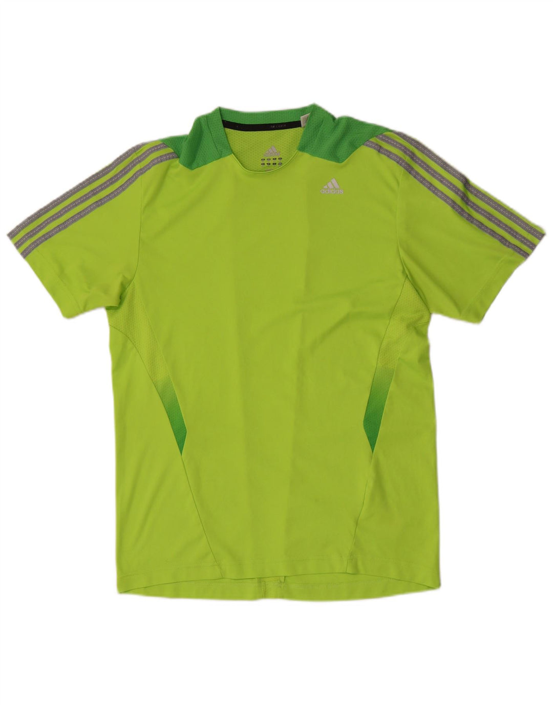 T-shirt Adidas Climacool da uomo Top in poliestere color block verde medio