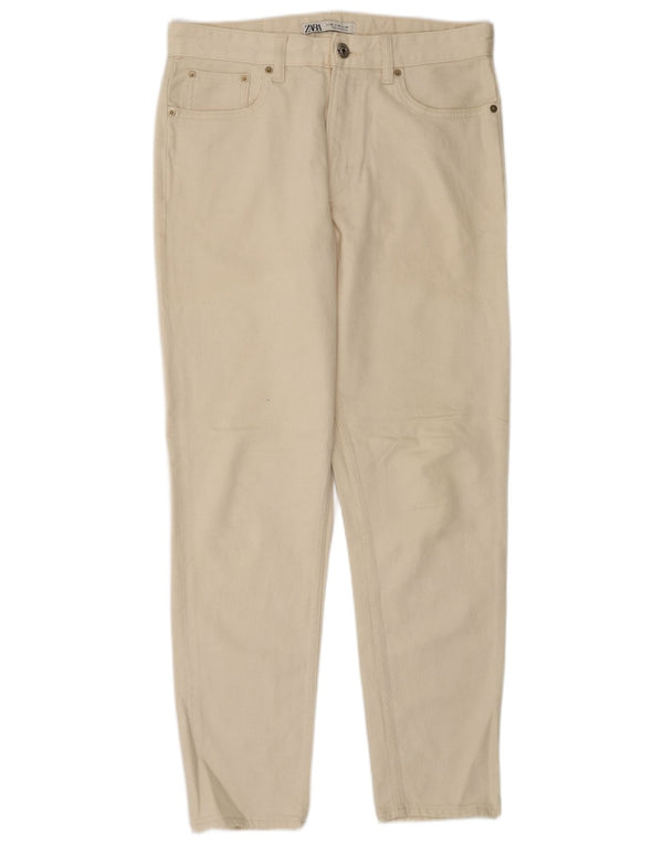 Jeans affusolati da uomo Zara EU 38 Small W30 L30 Cotone beige
