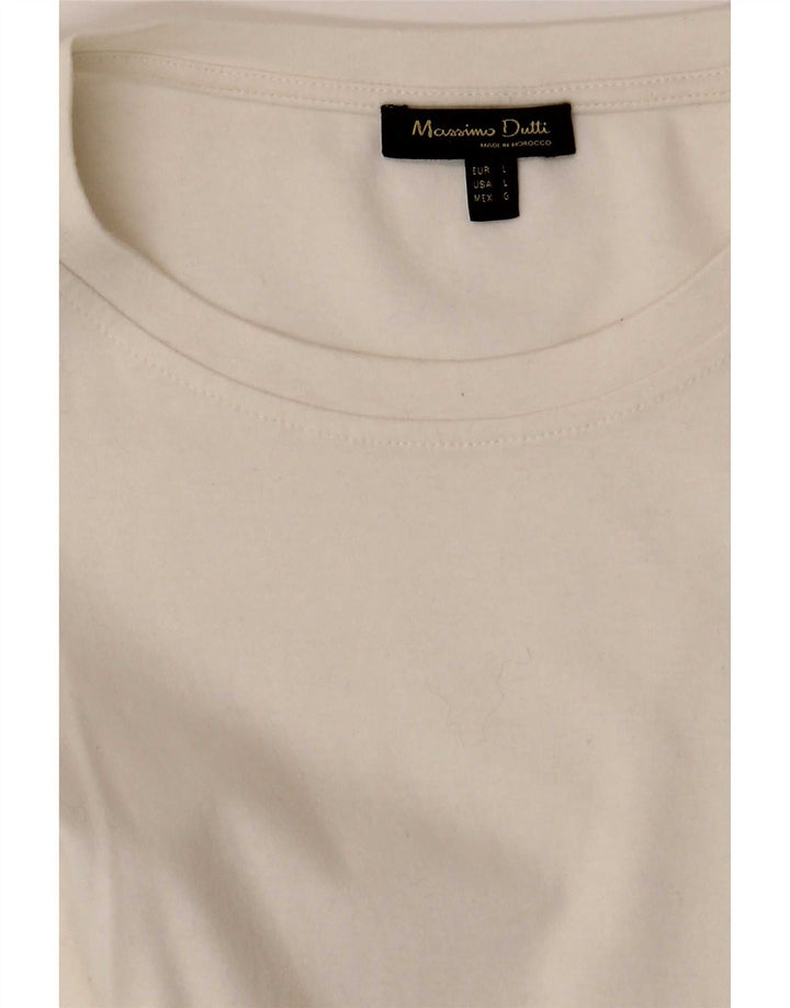 Maglietta da donna Massimo Dutti Top UK 14 Large Bianca