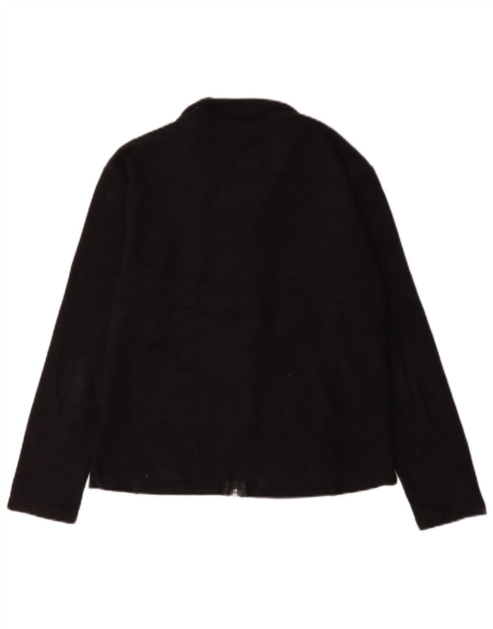 Giacca in pile da donna Marks & Spencer UK 12 poliestere nero medio