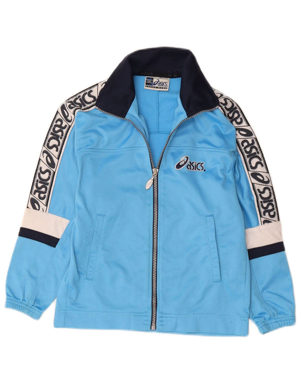 Giacca da tuta grafica da ragazzo Asics, 9-10 anni, color block blu