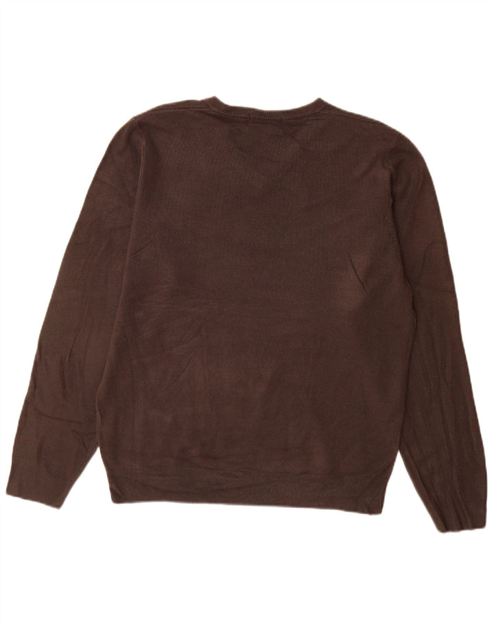 Maglione da uomo con scollo a V blu Harbour Marks & Spencer in acrilico grigio medio