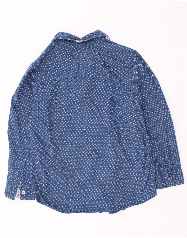 Maglia Benetton Bambino 4-5 Anni XS Cotone Maculato Blu