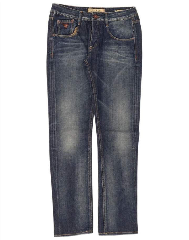 Jeans dritti da donna Guess W30 L33 cotone blu navy
