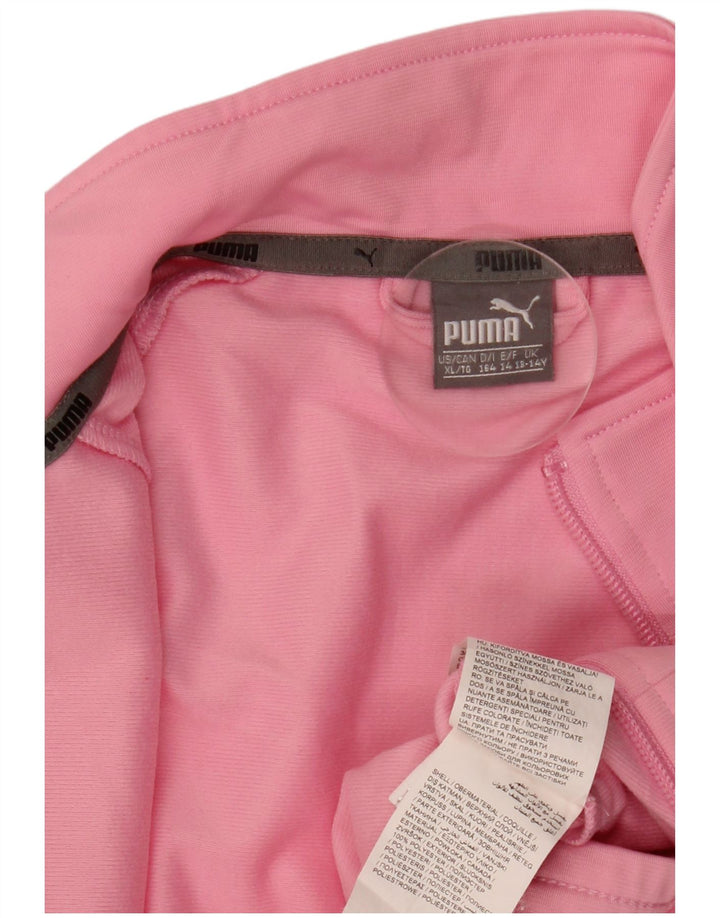 Giacca della tuta da ragazza PUMA 13-14 anni Poliestere color block rosa