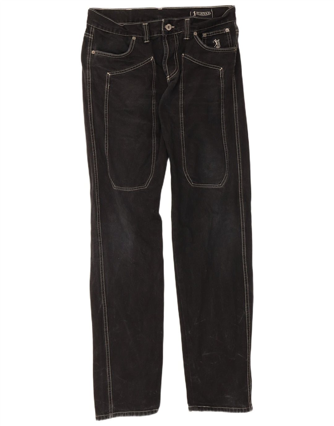 Jeans dritti da uomo Jeckerson IT 48 medio W32 L32 cotone nero