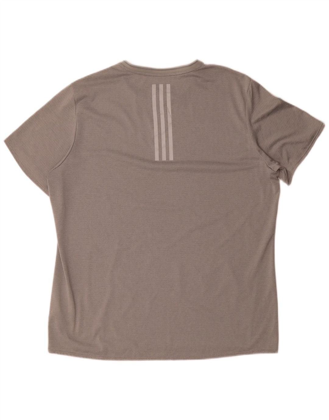 T-shirt da corsa da uomo Adidas Top XL poliestere a righe grigie