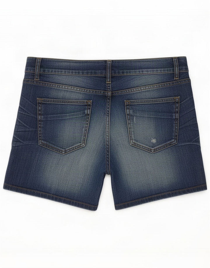 Massimo Dutti Pantaloncini di jeans da donna EU 40 Medio W30 Blu Cotone