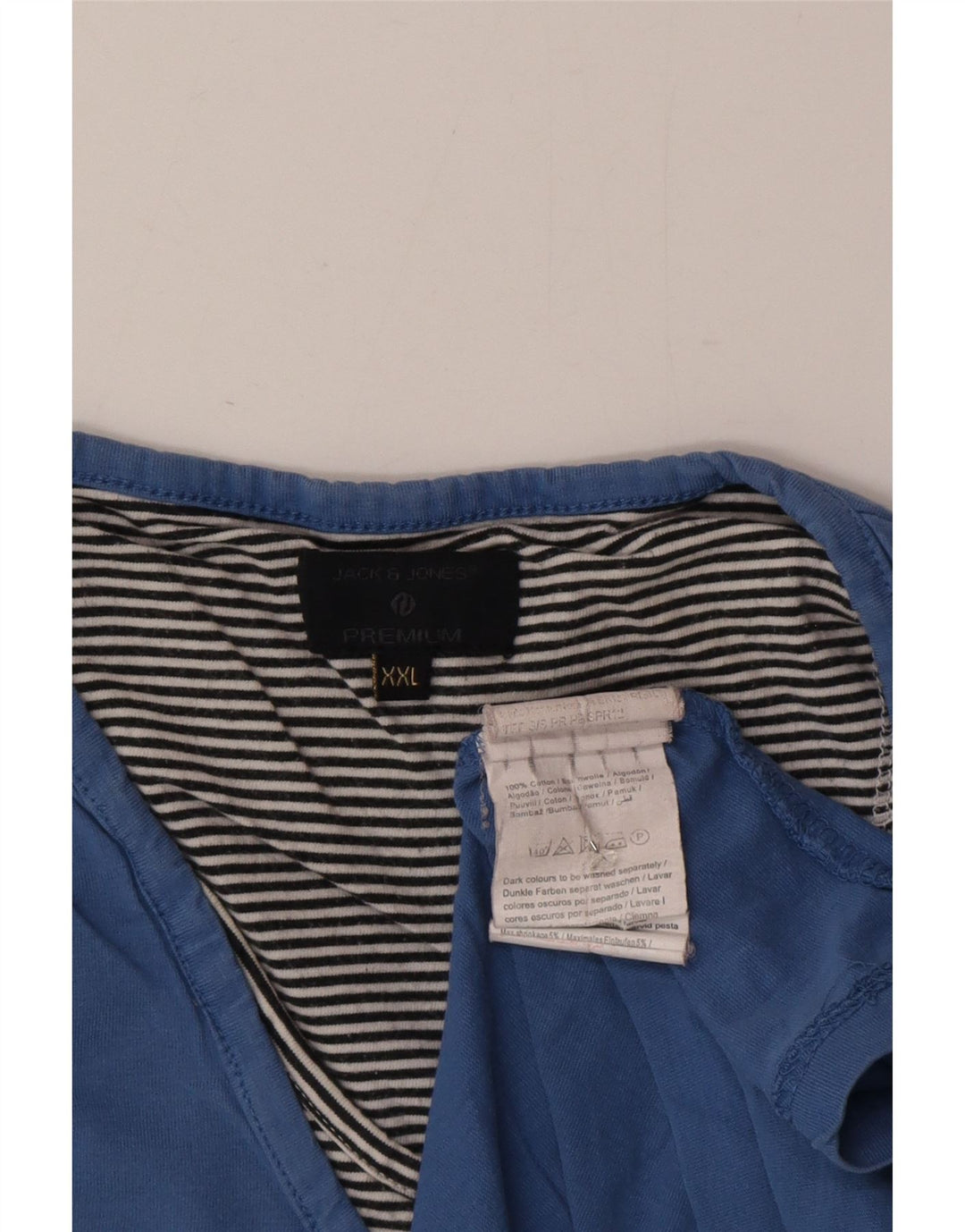 T-shirt da uomo Jack & Jones Top 2XL cotone blu
