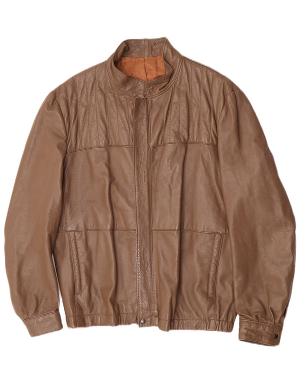 Giacca in pelle vintage da uomo UK 40 grande marrone