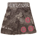 Desigual Gonna a trapezio grafica da donna media W30 in cotone floreale grigio