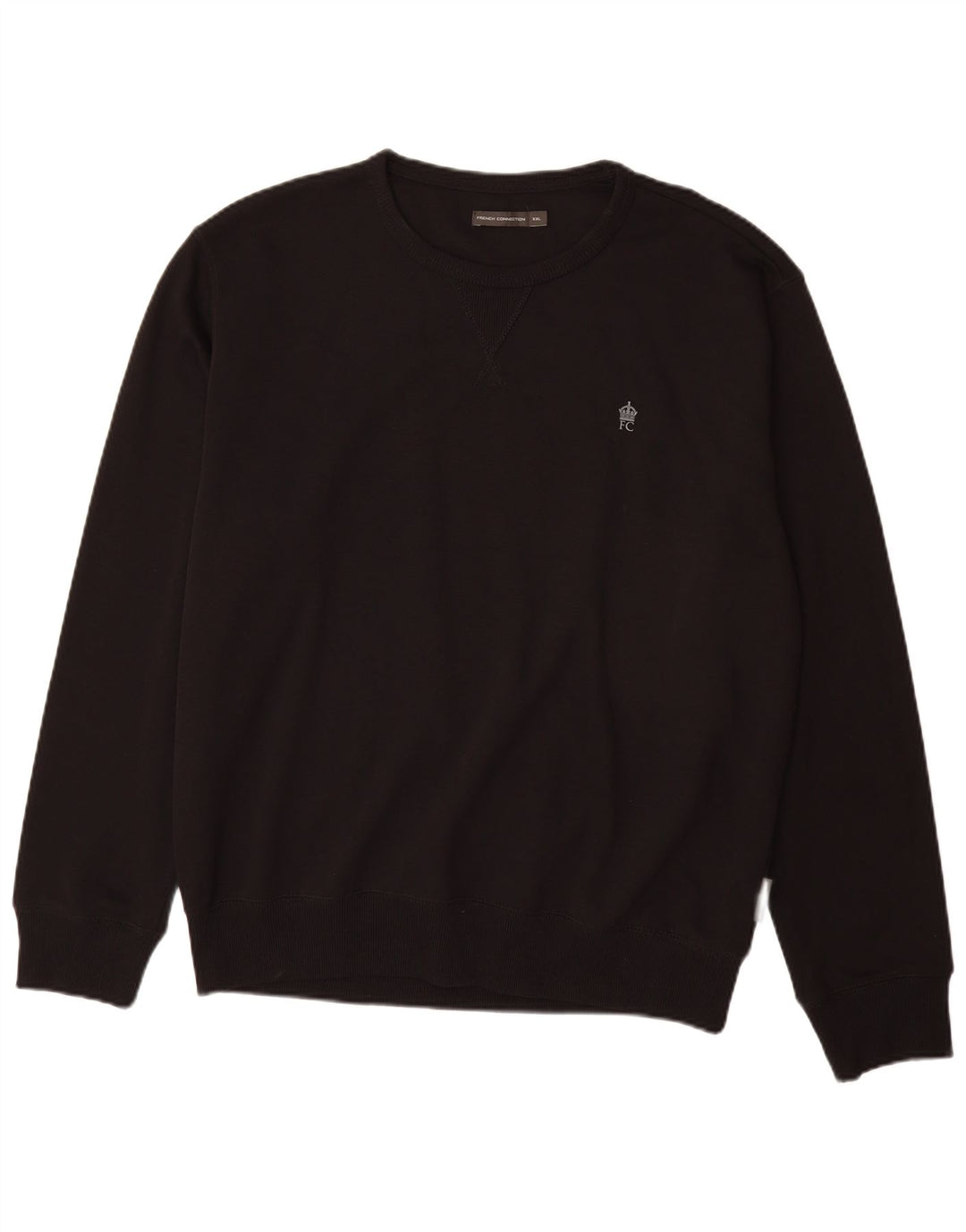 FRENCH CONNECTION Mens Sweatshirt Jumper 2XL Black Cotton