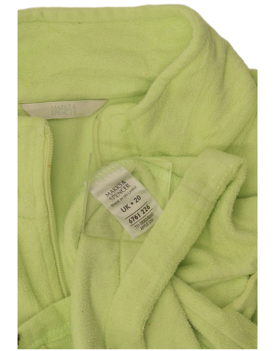 Giacca in pile da donna Marks & Spencer UK 20 2XL poliestere verde