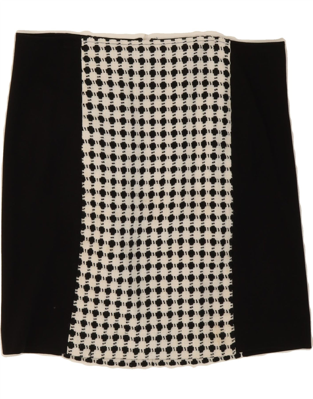 DKNY Womens Mini Straight Skirt US 10 Large W32  Black Check Cotton Vintage Dkny and Second-Hand Dkny from Messina Hembry 