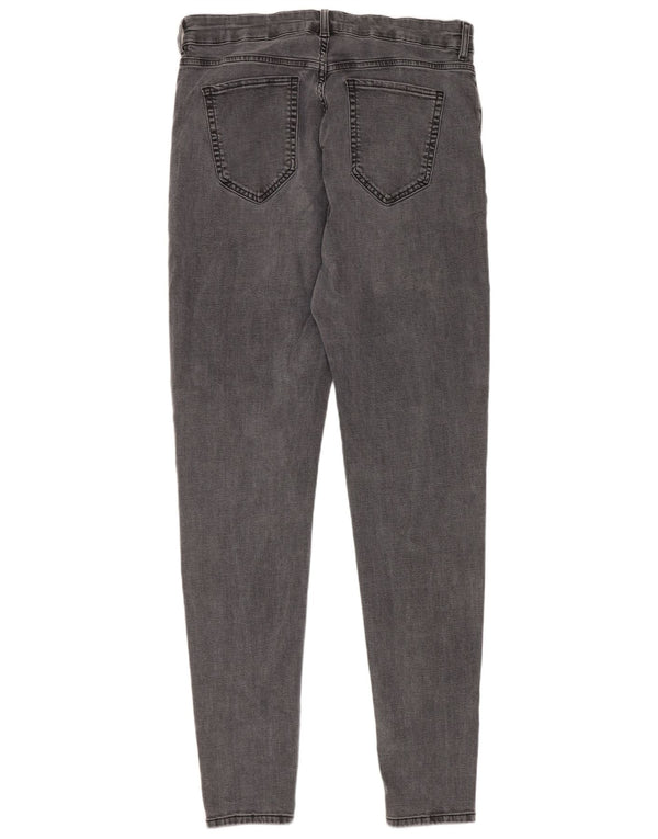 Marks & Spencer Jeans skinny a vita alta da donna UK 16 Large W32 L30 Grigio