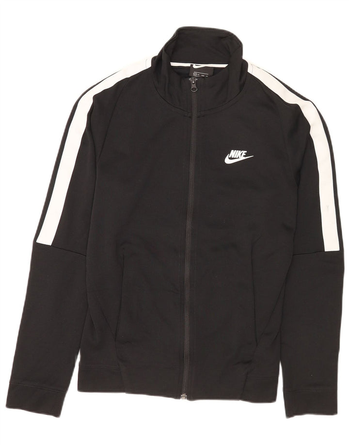 Giacca da tuta da uomo Nike XS in cotone color block nero