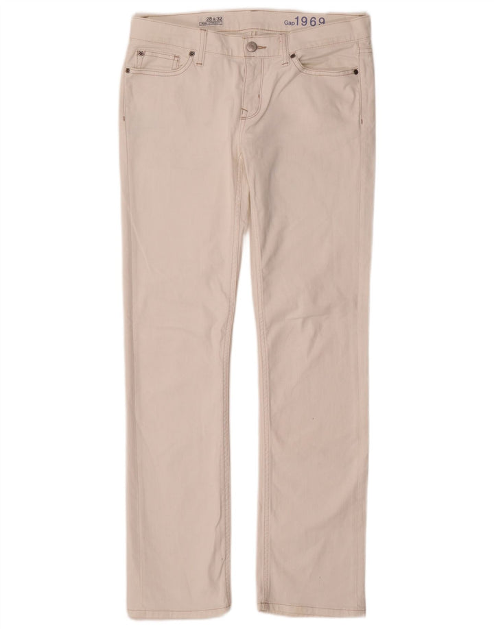 Jeans dritti da donna Gap W28 L32 cotone bianco