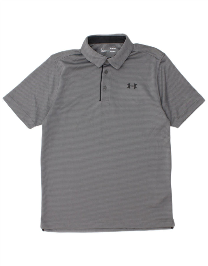 Polo Under Armour da uomo Heat Gear piccola in poliestere grigio