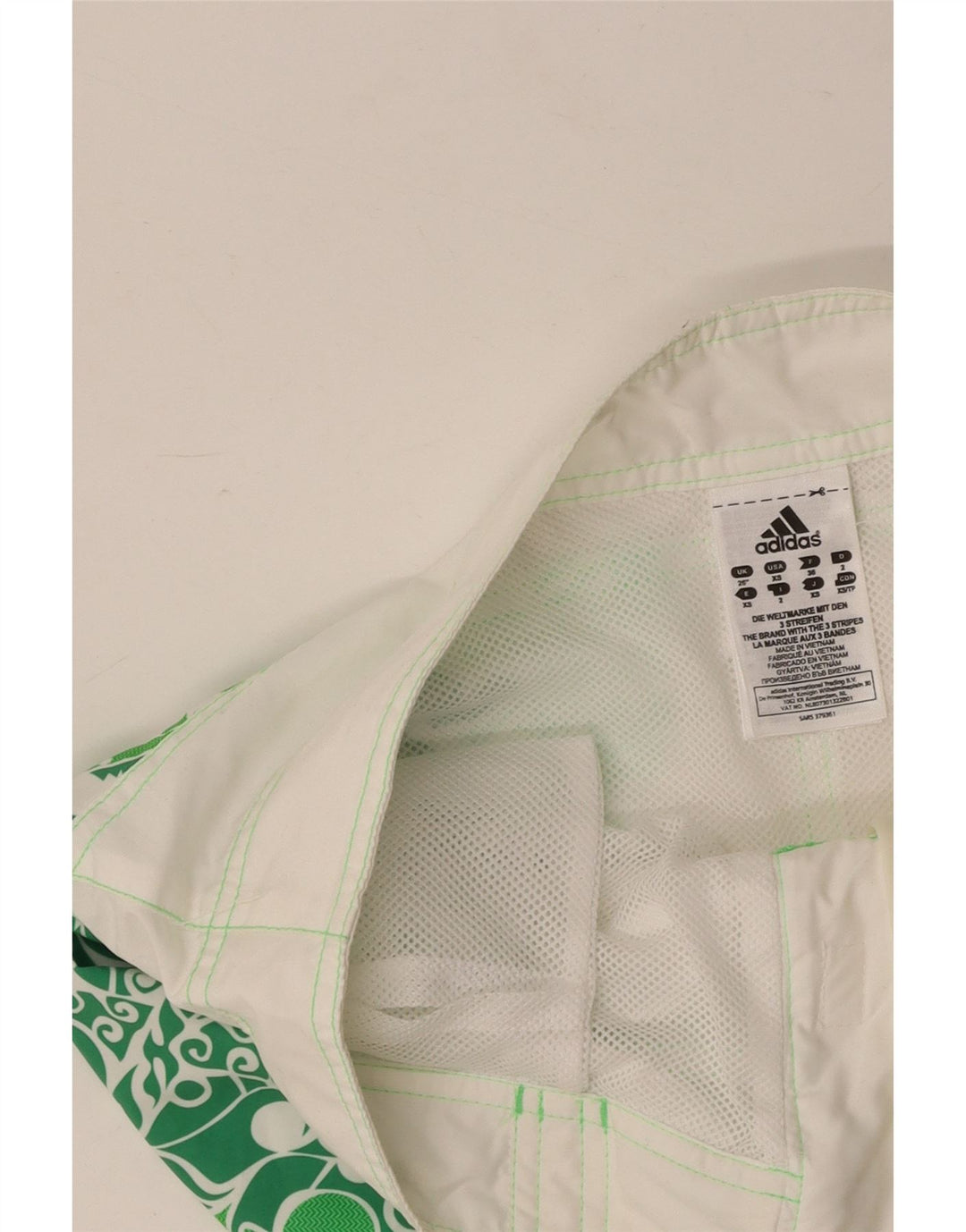 Pantaloncini da bagno da uomo ADIDAS XS poliestere bianco paisley