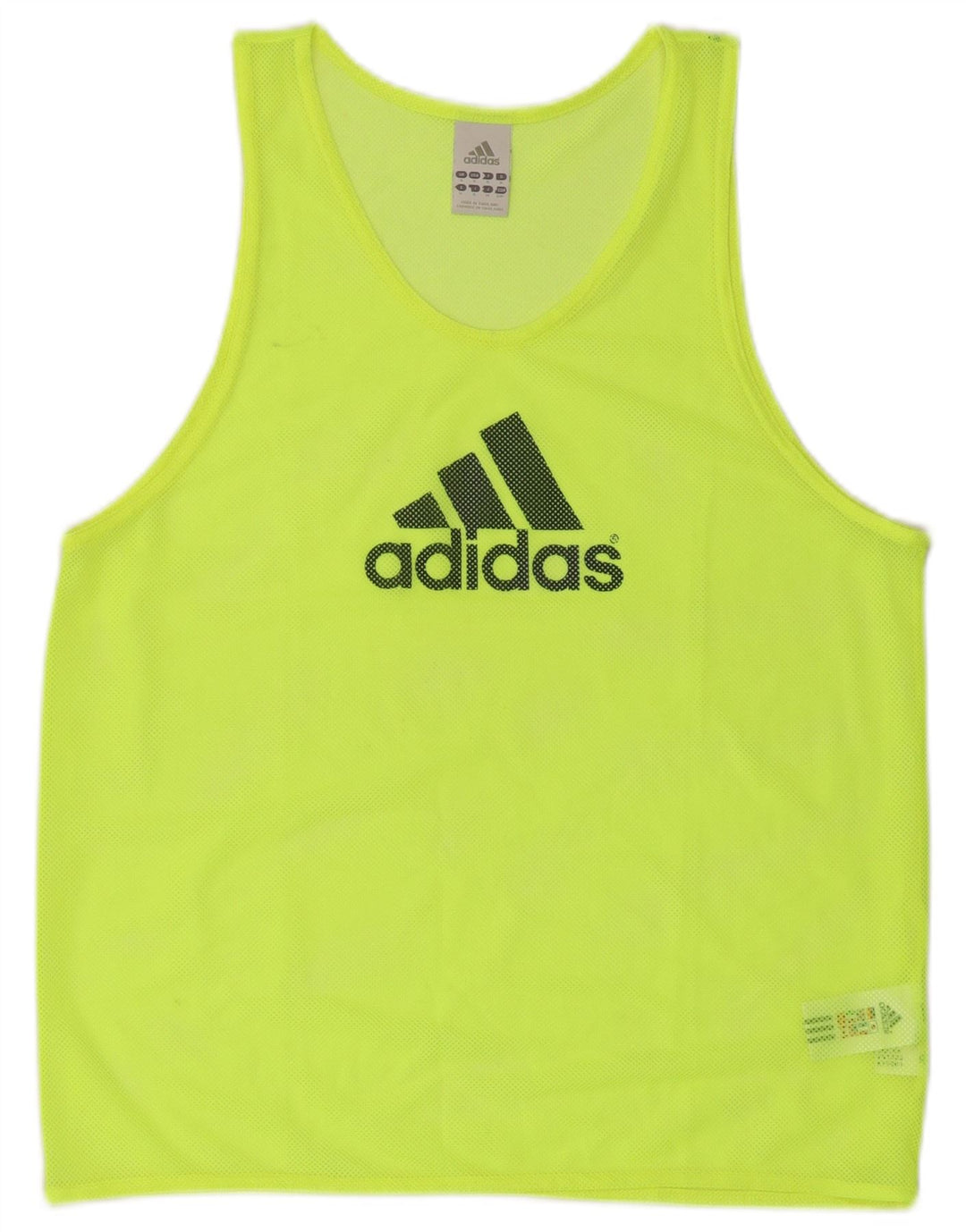 Canotta grafica da uomo Adidas Small in poliestere giallo