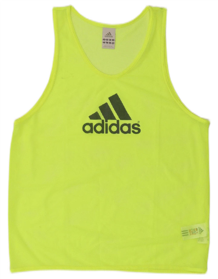 Canotta grafica da uomo Adidas Small in poliestere giallo