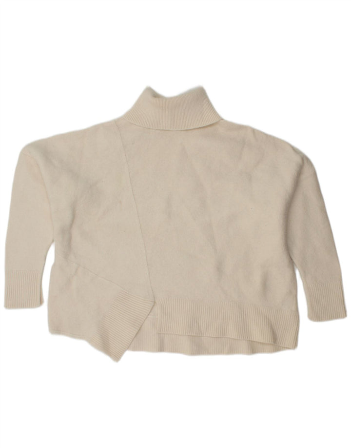 Maglione maglione oversize da donna Cos con collo alto UK 14 Lana bianca media