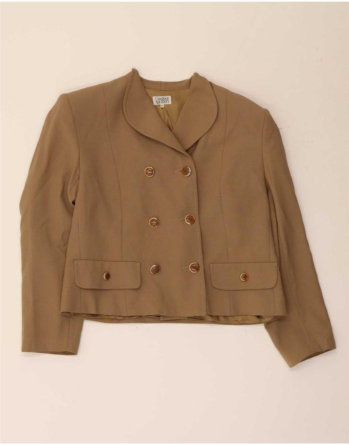 Set gonna vintage doppiopetto in 2 pezzi da donna IT 44 medio W30 marrone