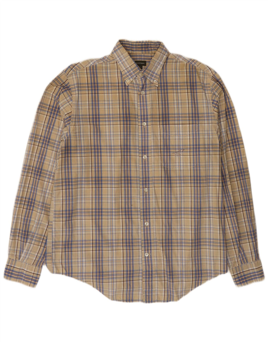 Camicia da uomo HENRY COTTONS taglia 42 grande cotone a quadri beige