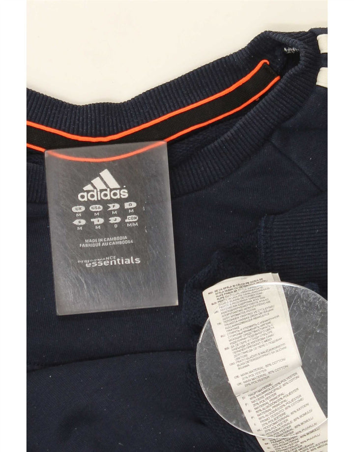 Felpa da uomo Adidas maglione medio blu navy in cotone