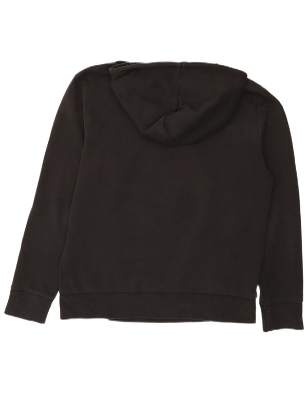 Felpa con cappuccio grafica da donna Hugo Boss UK 16 grande cotone nero