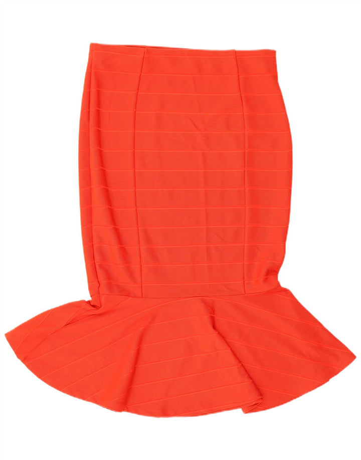 Gonna a sirena da donna Marks & Spencer UK 14 Large W32 poliestere a righe rosse