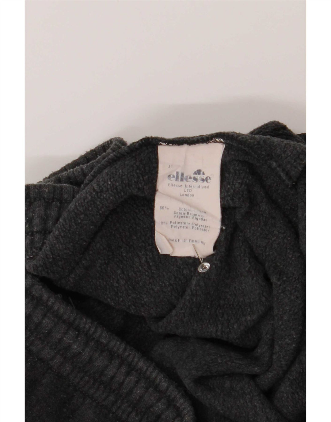 Pantaloni da tuta da uomo Ellesse grandi in cotone grigio