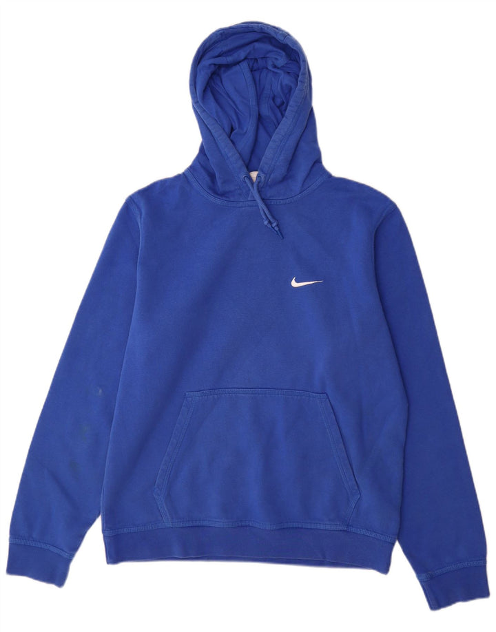 Felpa con cappuccio da uomo Nike in cotone blu medio