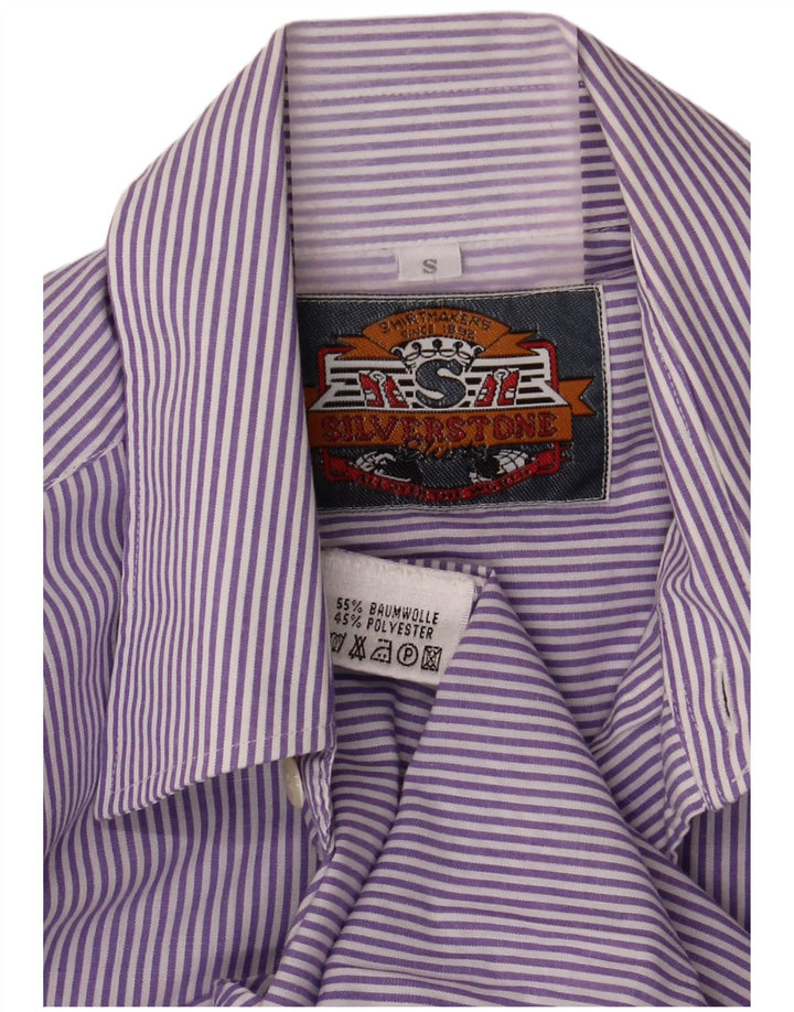 Camicia da uomo Silverstone piccola in cotone a righe viola