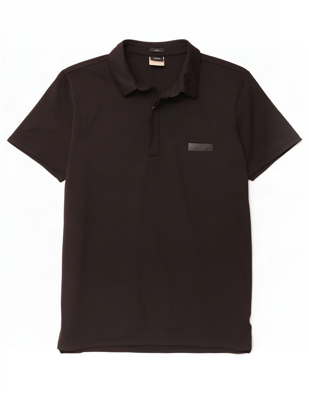 Polo Hugo Boss da uomo slim fit media nera in poliammide