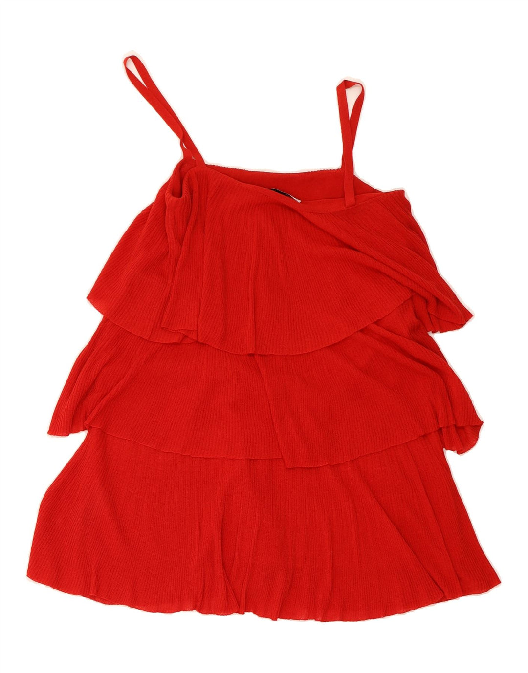 ZARA Womens Knit Slip Dress UK 12 Medium Red Viscose Vintage Zara and Second-Hand Zara from Messina Hembry 