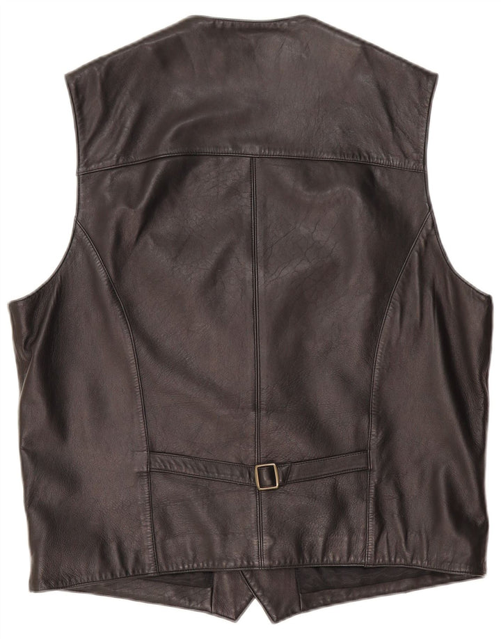 Gilet in pelle da uomo ROVER&LAKES IT 54 XL Pelle nera