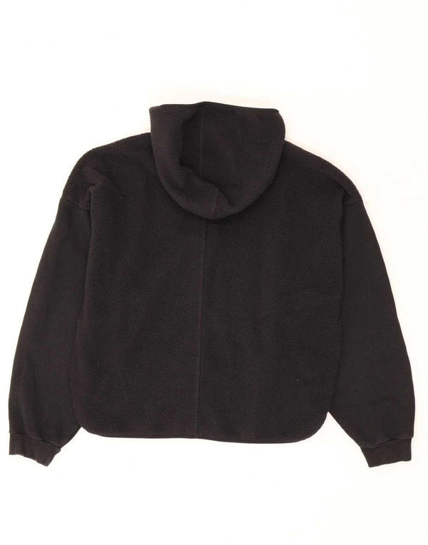 Adidas Womens Oversized Hooded Fleece Jumper UK 8/10 Small Black