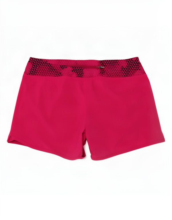 Pantaloncini sportivi Nike da donna Dri Fit UK 10 piccoli poliestere geometrico rosa