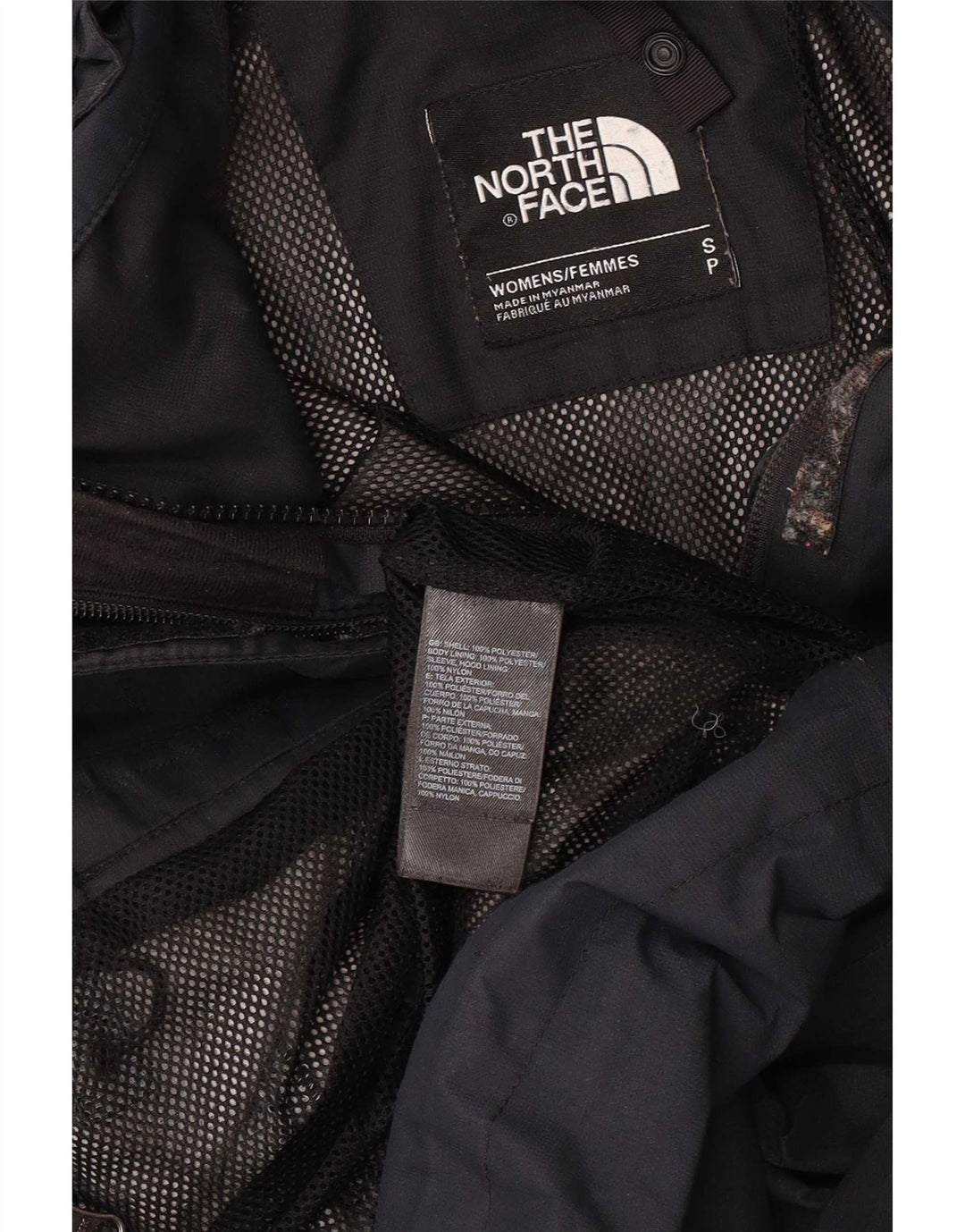 Giacca antipioggia con cappuccio da donna The North Face UK 10 Small Poliestere nero