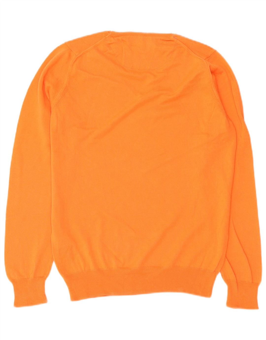 Maglione Zara da uomo con scollo a V in cotone arancione medio