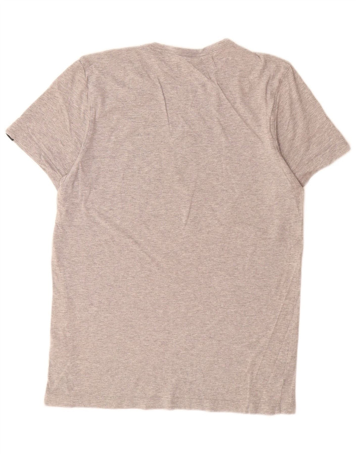 T-shirt grafica da uomo Adidas Top in cotone chiazzato grigio medio