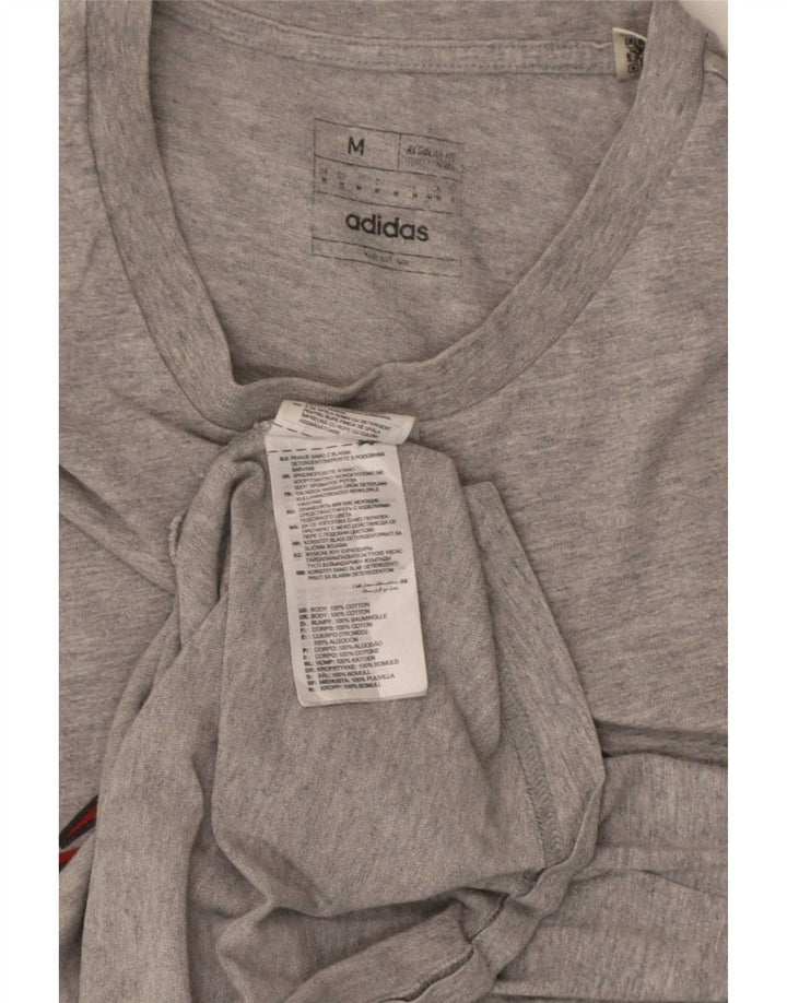 T-shirt grafica regolare a manica corta da uomo Adidas Mustangs Grigio medio