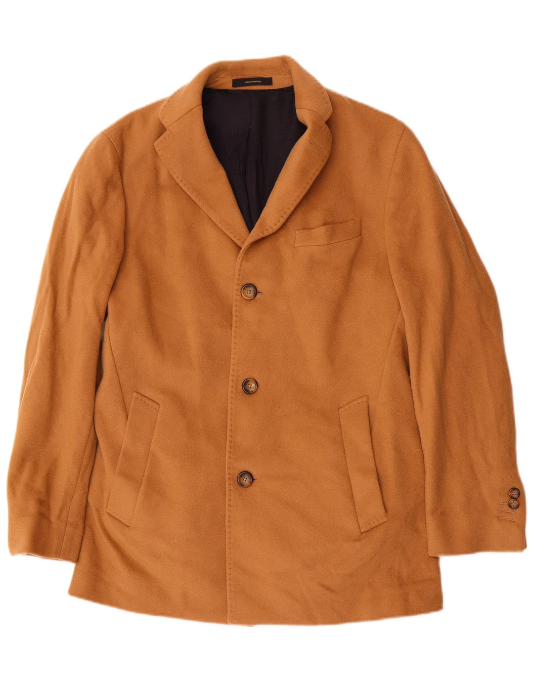 Soprabito da uomo a 3 bottoni Massimo Dutti EU 48 Lana beige medio